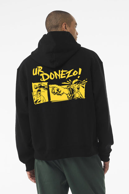UrDonezo Black 10 oz Heavyweight Pullover Hoodie