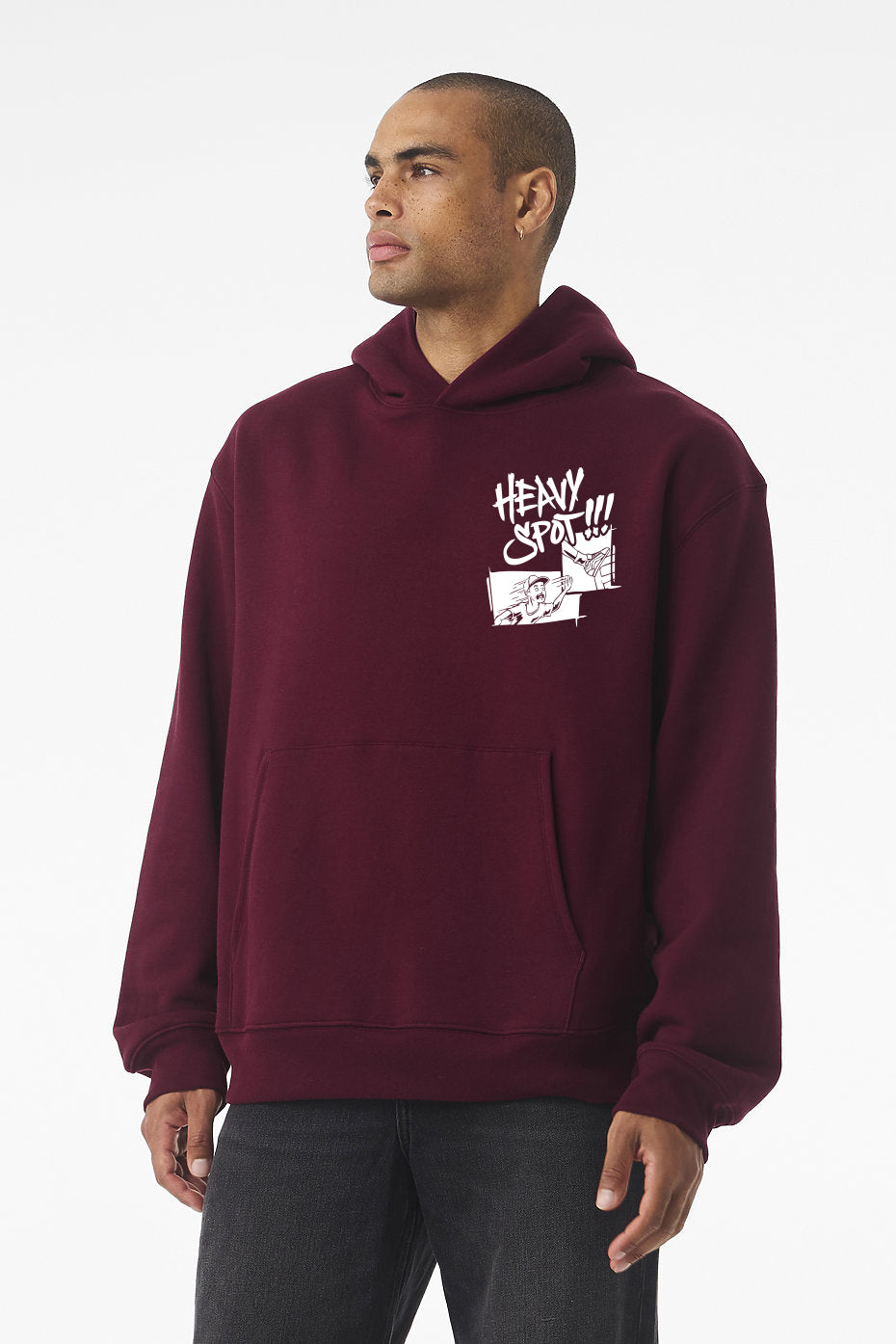 UrDonezo Maroon 10 oz Heavyweight Pullover Hoodie